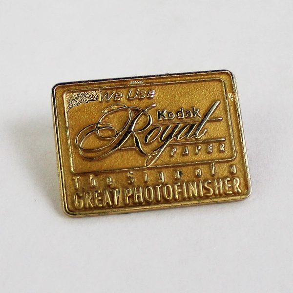 Vintage 1995 Kodak Gold Tone Pinback We Use Royal Paper