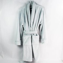 Allongé Fuzzy Blue Robe with Pockets Women's One-Size-Fits-Most Sleepwear