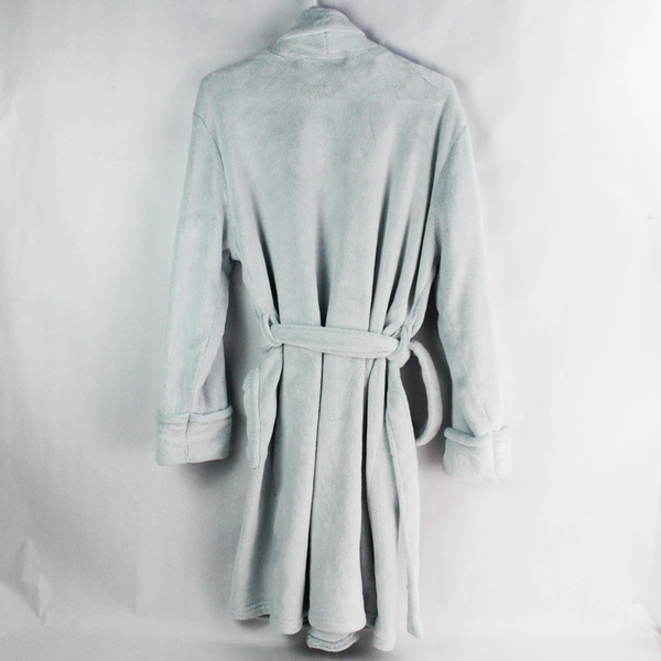 Allongé Fuzzy Blue Robe with Pockets Women's One-Size-Fits-Most Sleepwear