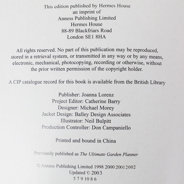 The Complete Garden Planning Book by Peter McHoy Hardcover 2003