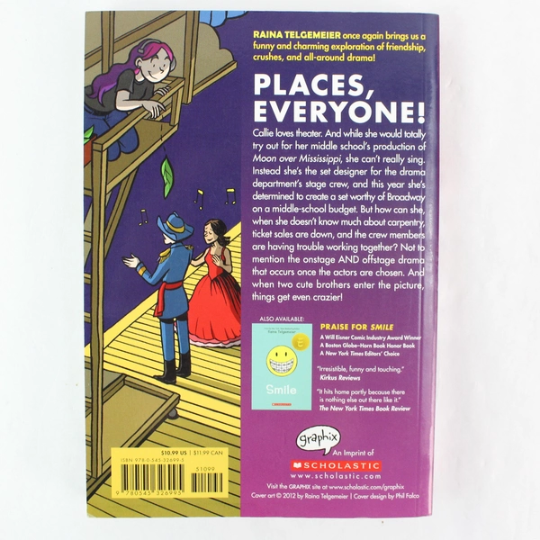 Raina Telgemeier's Drama 2012 Trade Paperback Comic - Good Condition