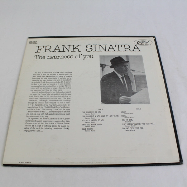 Frank Sinatra The Nearness of You 1967 Vinyl Record Music Album