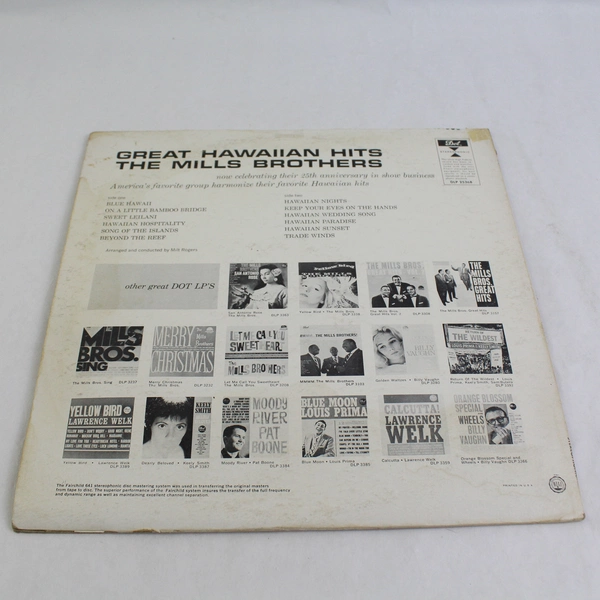The Mills Brothers Great Hawaiian Hits 1961 Music Record
