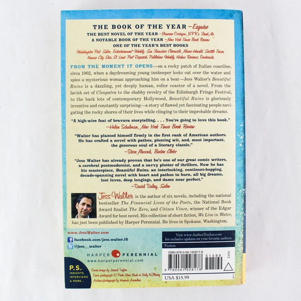 Beautiful Ruins: A Novel by Jess Walter, 2013 Harper Perennial Paperback