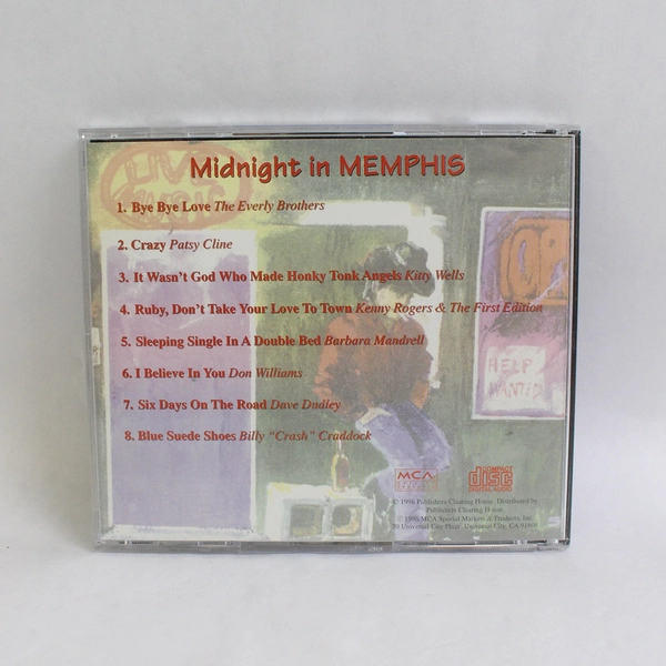 Midnight in Memphis 1996 Music CD Featuring Everly Brothers Patsy Cline & More