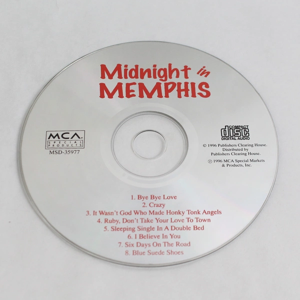Midnight in Memphis 1996 Music CD Featuring Everly Brothers Patsy Cline & More
