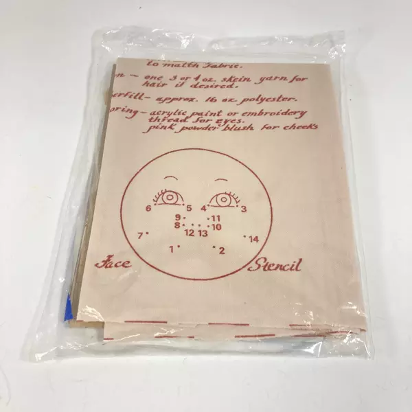 Raymar 6921902 Pre-Printed Baby Skin For Making One Soft Sculpture Doll NIP