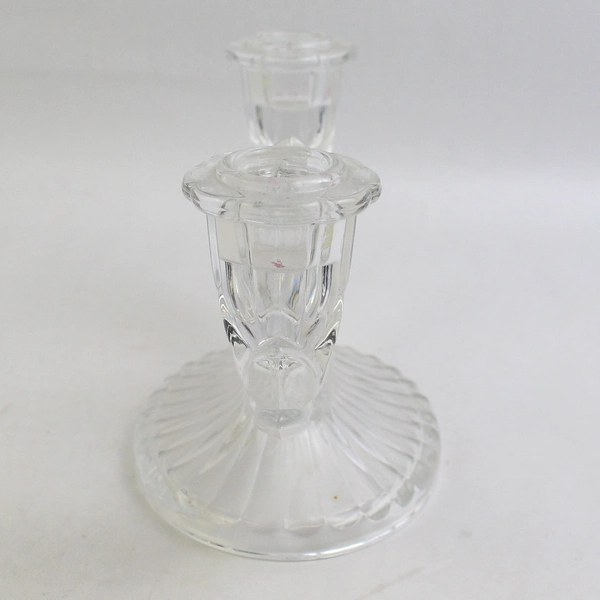 Vintage Fostoria Baroque Crystal Double Candlestick