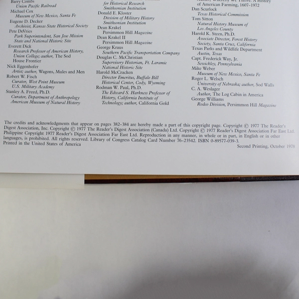 Story of the Great American West 1977 Reader's Digest HC