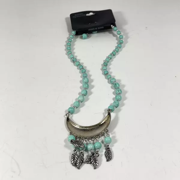 Super Star Accessories Turquoise Bead Necklace & Earring Set - Opened pkg