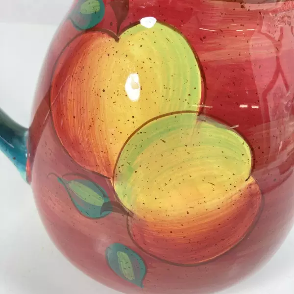  222 Fifth PTS International Fruit Fancy Apple Pitcher 7.75 Inches Tall