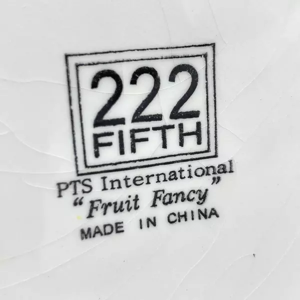  222 Fifth PTS International Fruit Fancy Apple Pitcher 7.75 Inches Tall