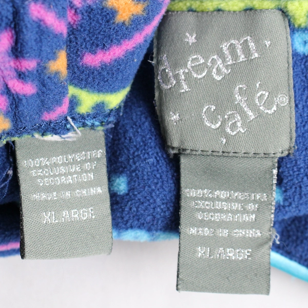 Dream Café Women's XL Multicolor Fleece Pajama Set, Good Condition