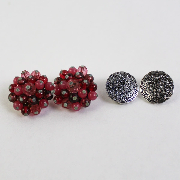 Lot of 4 Vintage Clip On Earrings
