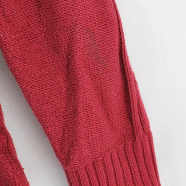 NorthCrest Red Knit Quarter-Zip Sweater Women's 1X - Pre-owned with Stain