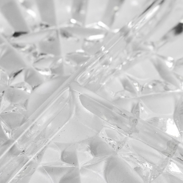 Vintage Indiana Glass Lotus Blossom 7 Inch Round 3 Part Relish Dish Clear