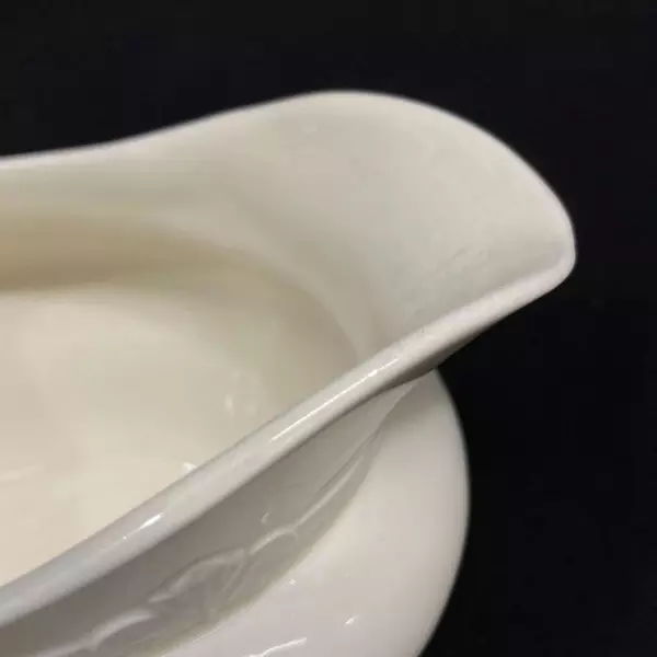 Vintage Grindley Creampetal Gravy Boat Or Sauce Pitcher Cream With Flowers