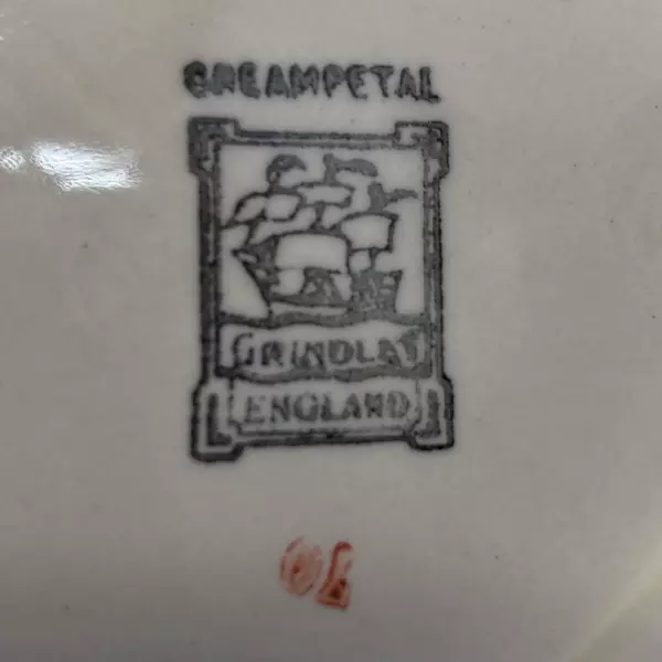 Vintage Grindley Creampetal Gravy Boat Or Sauce Pitcher Cream With Flowers