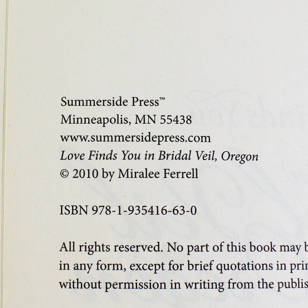 Love Finds You in Bridal Veil Oregon 2010 Summerside Press Paperback