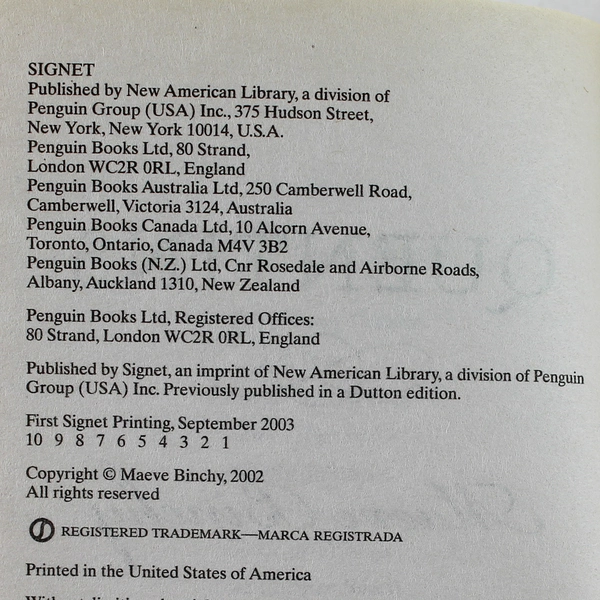 Maeve Binchy Quentins 2003 Paperback - Good Condition, Heartfelt Fiction