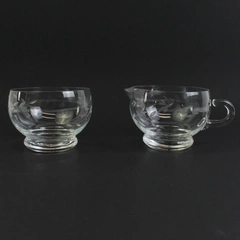  Princess House Heritage Crystal Footed Creamer And Open Sugar Bowl