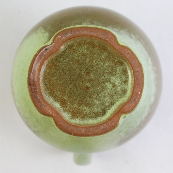 Handmade Ceramic Creamer Or Pitcher Green And Brown