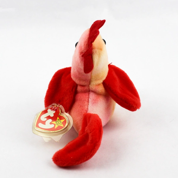 TY Beanie Baby Doodle 1996 Tie Dye Rooster Bird With Tag Toy #4171