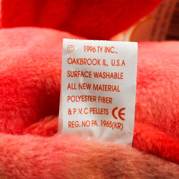 TY Beanie Baby Doodle 1996 Tie Dye Rooster Bird With Tag Toy #4171