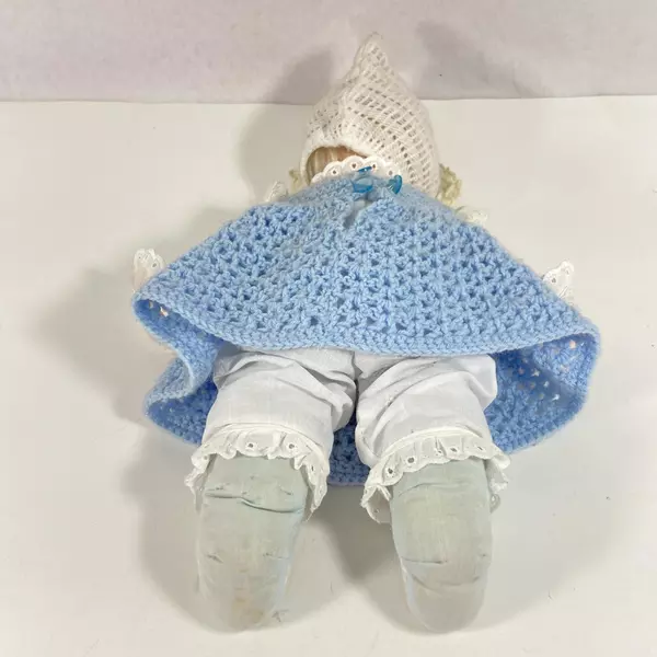 Vintage Uneeda Doll 13.5" Blonde Hair Open Close Eyes Unique Character