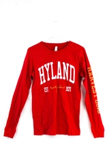 Bella + Canvas Red Hyland Long-Sleeve Jersey Shirt Women's Small, Pre-Owned