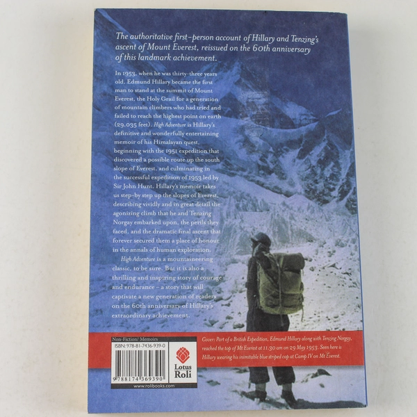 High Adventure: Our Ascent of the Everest by Edmund Hillary, 2013 Paperback