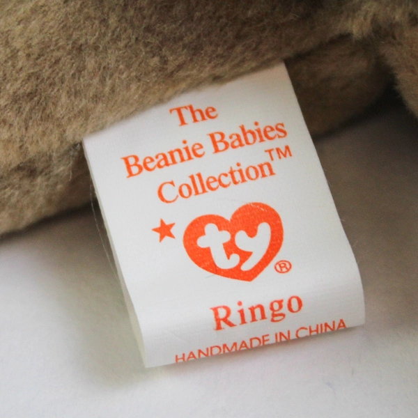 TY Beanie Baby Ringo 1995 Brown Racoon With Tag Plush Doll Toy #4014