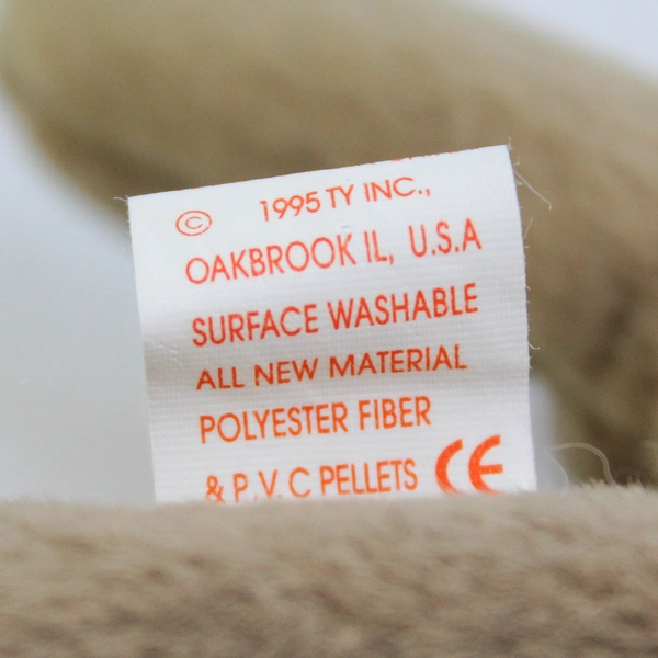 TY Beanie Baby Ringo 1995 Brown Racoon With Tag Plush Doll Toy #4014