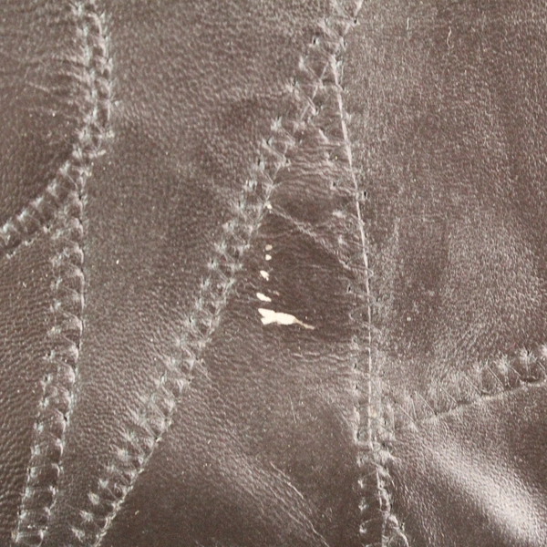 Haband Brown Faux Leather Rolling Travel Bag Luggage Flawed