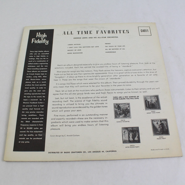 George Lewis Record All Time Favorites LP Vinyl