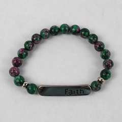 Paparazzi: Faith Green And Purple Beaded Bracelet