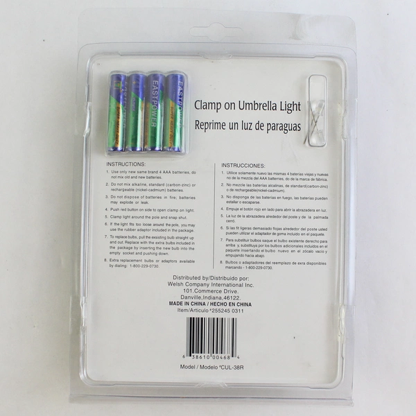 Clamp-On LED Umbrella Light Outdoor Picnic Patio Camping Table 0255245 Sealed