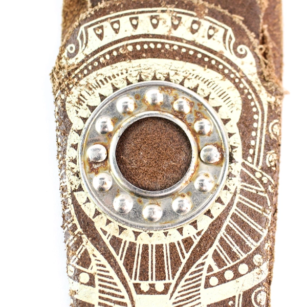 Vintage Hand Painted Leather Cap Gun Holster Unique Collector's Item