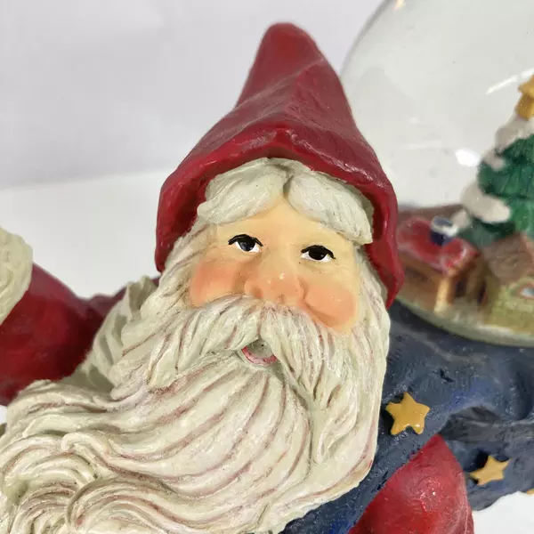 Russ Berrie Hand-Painted Santa Snow Globe Christmas Sampler 16704