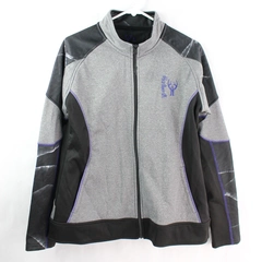 Huntworth Women's Full Zip Jacket Gray/Black Size L Good Pre-Owned Condition