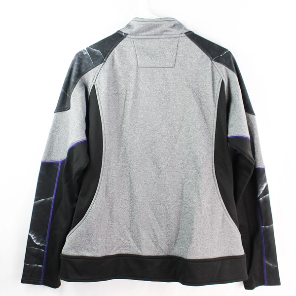 Huntworth Women's Full Zip Jacket Gray/Black Size L Good Pre-Owned Condition