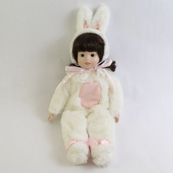 1991 Moments Treasured 15" Porcelain Doll April In Bunny Costume by Vicky Wang
