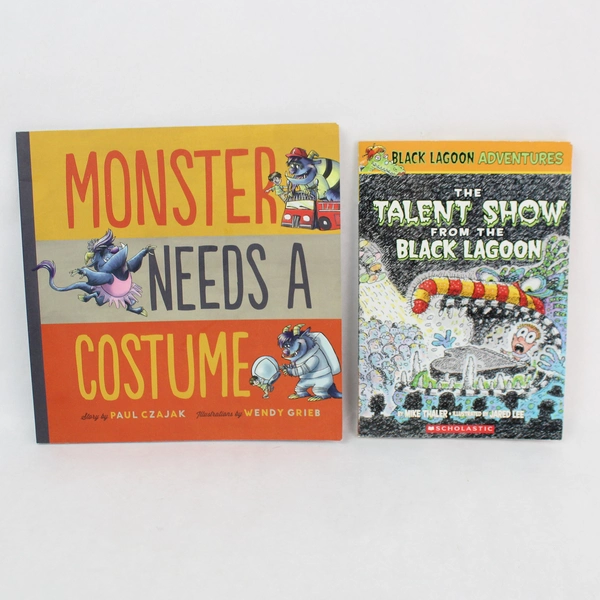 Lot of 2 Kids Books: Black Lagoon Adventures #2 & Monster Needs a Costume