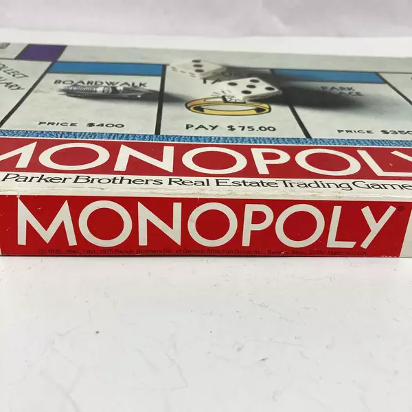 Vintage 1961 Parker Brothers Monopoly Board Game No.9 Missing Pieces