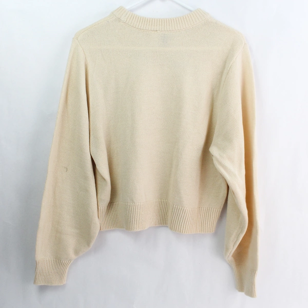 Divided by H&M Beige Floral Knit Sweater Women's Size S - Good Condition