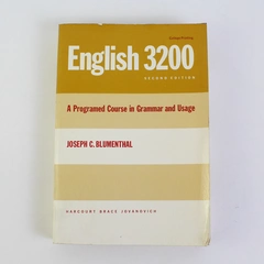 English 3200 Second Edition by Joseph C Blumenthal 1972 College Printing PB