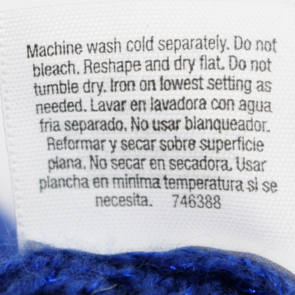 Glittery Blue Cowl Neck Knit Top Women's Medium - A New Approach, Pre-Owned