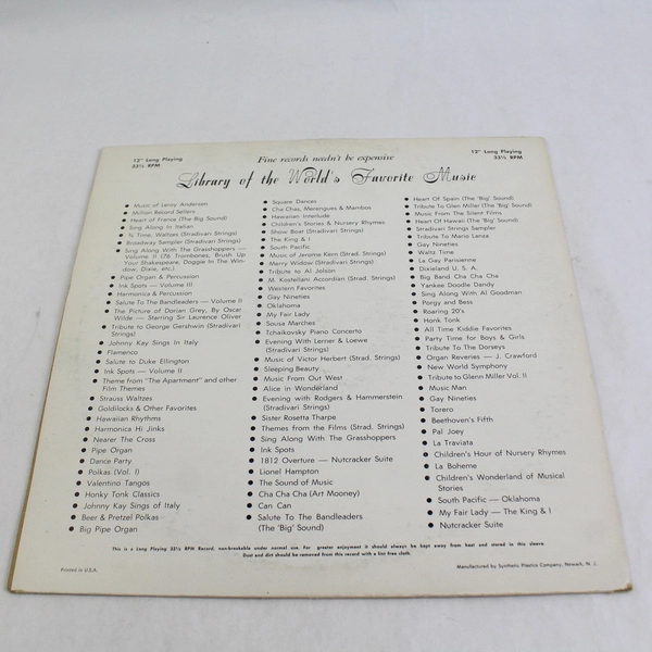 West Side Story / Flower Drum Song Record Famous Movie Themes