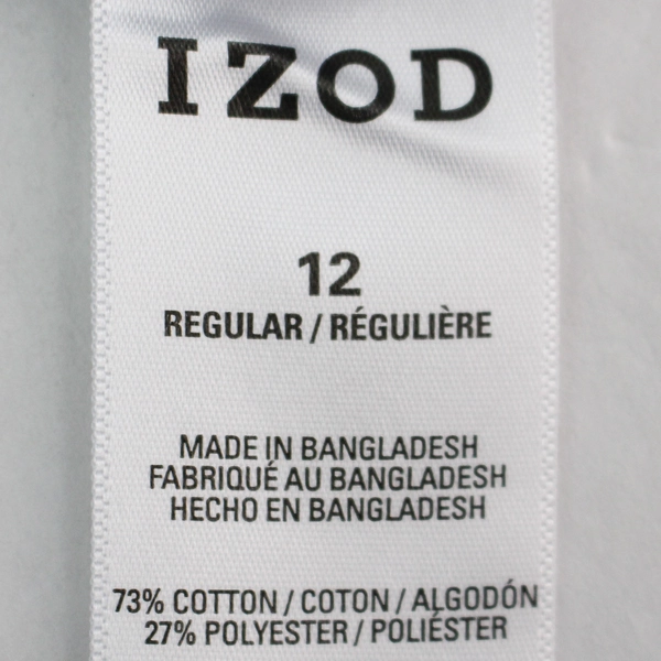 Izod Blue Button-Up Dress Shirt Boy's Size 12 - Good Condition