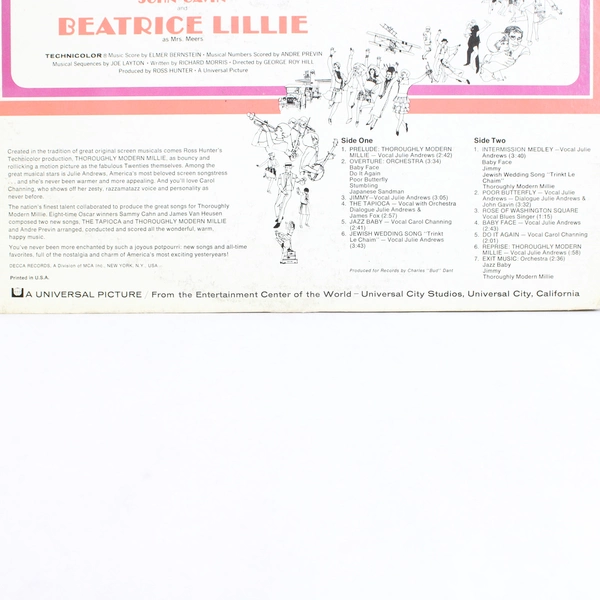 Thoroughly Modern Millie Original Soundtrack 1967 Vinyl